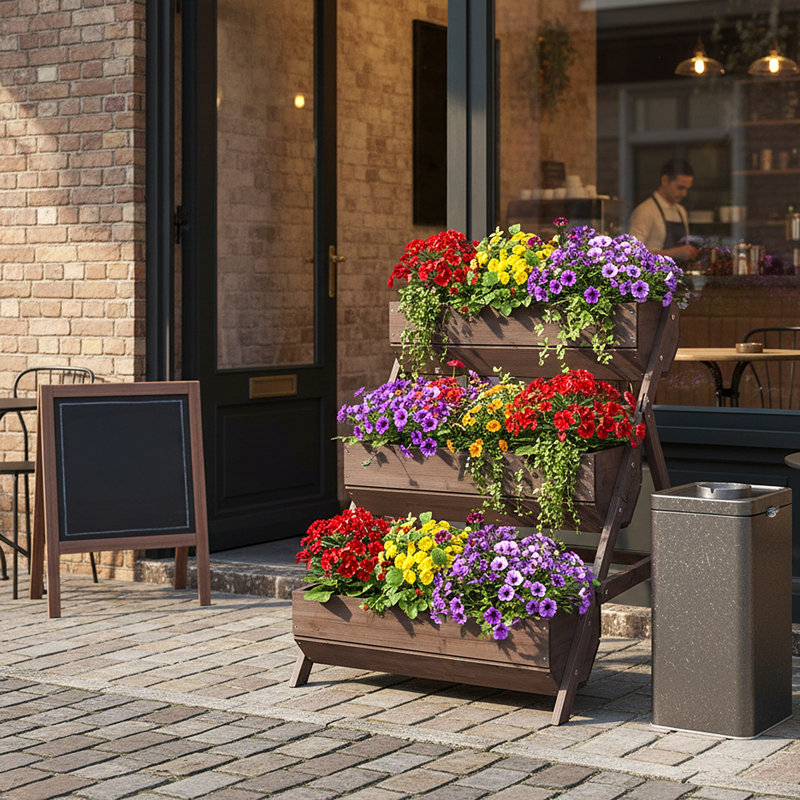 Wood Planter Box, Brown