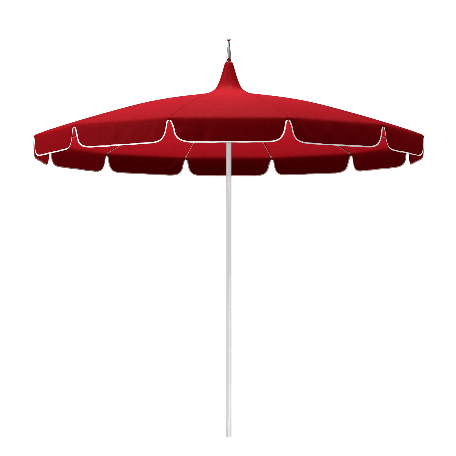 Nikolitsa 8.5' Sunbrella Pagoda Umbrella, Canvas Jockey Red Sunbrella® Canvas