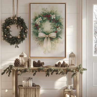 Holly & Ivory Canvas Art Print