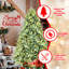 Arbre de Noël bleu de 48 pouces avec 150, 592 pointes, installation facile, support fiable pour lumières de Noël décoratives de 4 pi, branches pe + charnières, saison de soutien solide-834433577