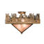 Rustic Lodge 2 - Light Semi Flush Mount