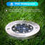 Bell+Howell Solar Powered 4 LED Disk Lights, Wireless Auto On/off Solar Pathway Garden Lights