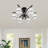 26.7 Inch 6 Lights European Style Glass Semi Flush Mount Ceiling Light With Glass Shades
