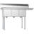 51'' L x 22'' W Silver Freestanding Service Sink