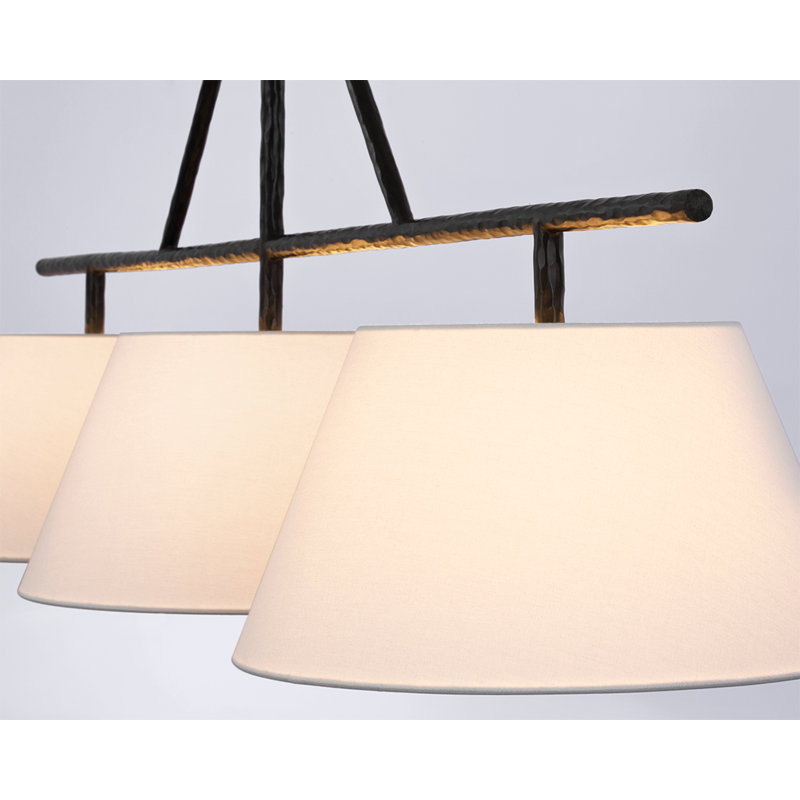 Suzanne Kasler Collette Large Linear Pendant, Aged Iron