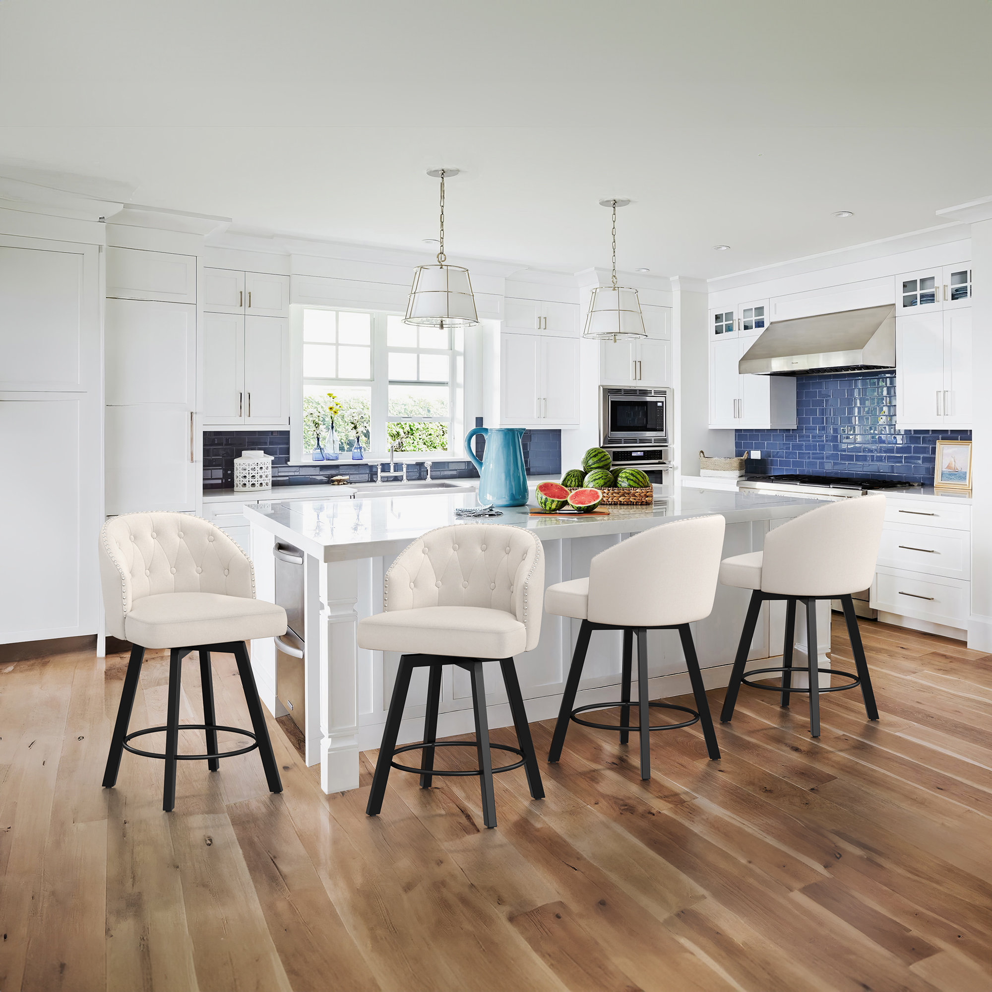 Swivel Counter Height White Counter Stools With Backs Counter