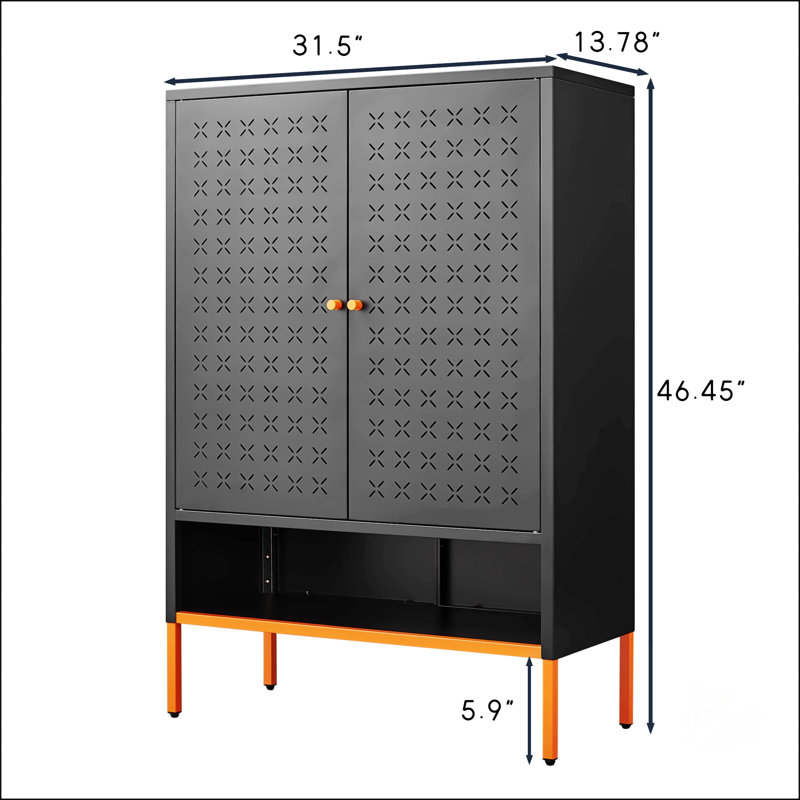 Armoire à chaussures Grid, Noir
