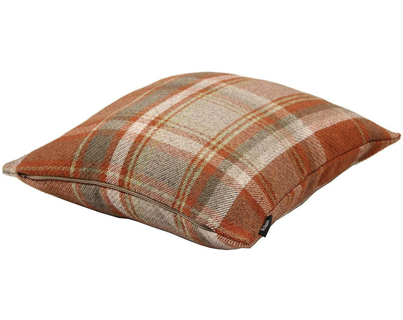 Plaid Wool Outdoor Reversible Pillow Cover