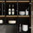 90.6" Large Dining Cabinet with LED Lights
