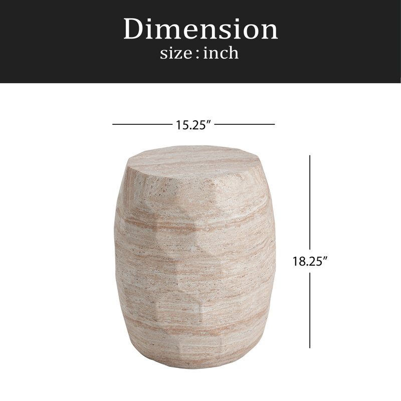 Outdoor/Indoor Lightweight Concrete Side Table