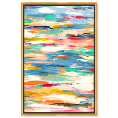 Abstrait bleu / jaune / blanc Bayou - peinture