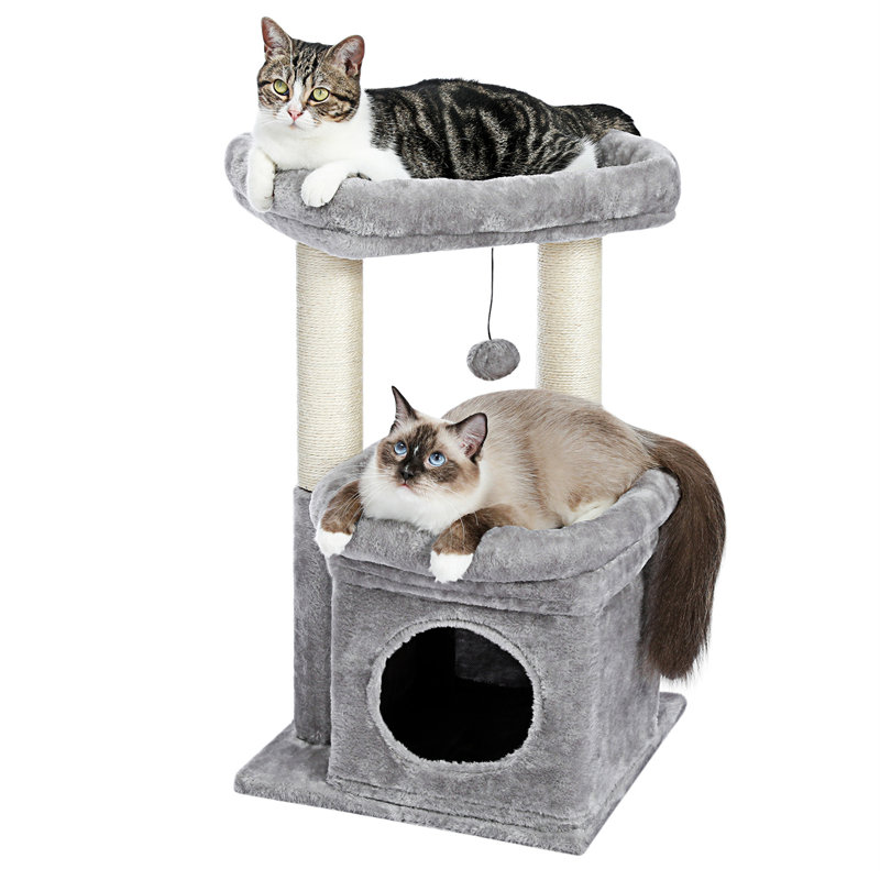 Dzaraldas 27'' H Cat Tree, Gray