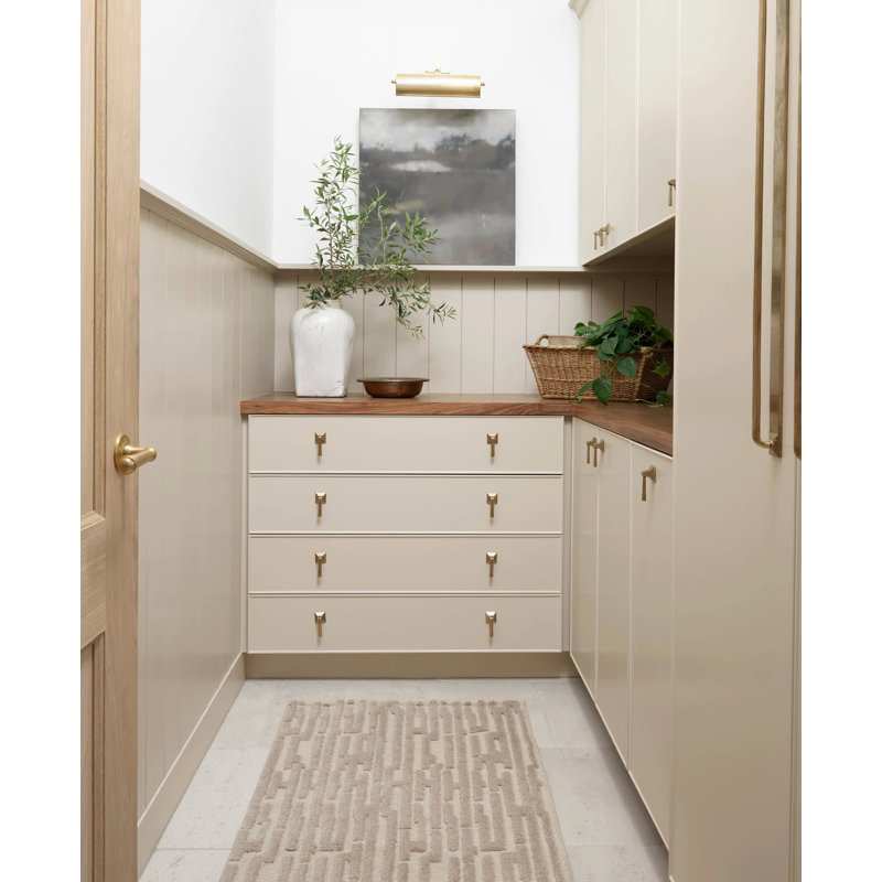 Gates Hand Knotted Wool Rug, Khaki, Rectangle 3' x 5'