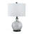 14X14x23" White And Grey Glass Table Lamp