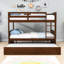 Lit superposé double au-dessus d'un lit double avec lit gigogne simple-596806175