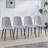 Set Of 4 Fabric-Back And Metal Combined Spoon Chairs - Perfectly Matching Minimalist And Scandinavian Style Homes-1462635359