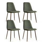 Set of 4 Benvinda Polyester Upholstered Back Side Chair
