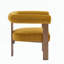 Chaise d'appoint moderne rembourrée avec accoudoirs ronds