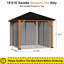 Ensemble de moustiquaire d'extérieur 10 pi x 10 pi Modern Shades Universal
