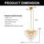 Lustre en cristal à 5 niveaux-578738866