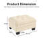 Repose-pieds beige en chenille multi-scénario
