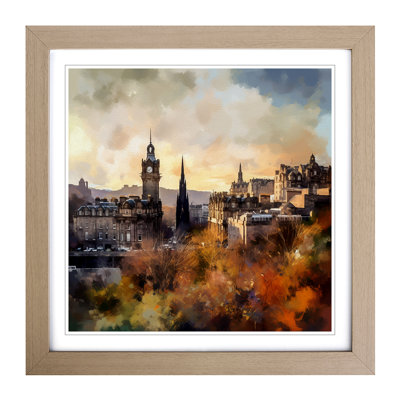 City of Edinburgh Impressionism - Framed Print