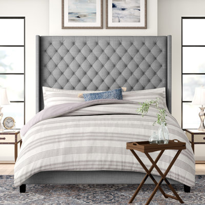 Kaster Upholstered Wingback Bed