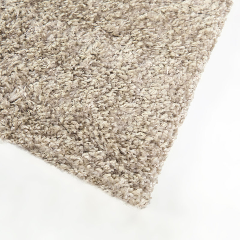 Selene Green Modern Shag Area Rug, Rectangle 5'3" x 7'