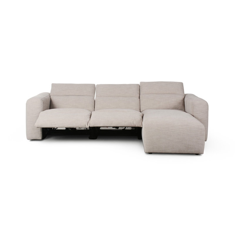 Radley 3 - Piece Upholstered Sectional, Right Hand Facing, Gray Polyester Blend