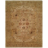 Mucklen Wool Oriental Area Rug in Beige