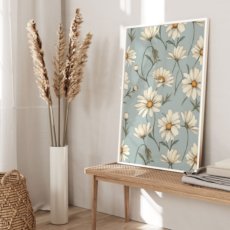 Motif floral de marguerites florales VI, H 20 po x l 16 po