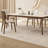 Stylish ash stone table chairs ash wood set