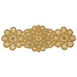 Gold Hand Beaded Flower Runner