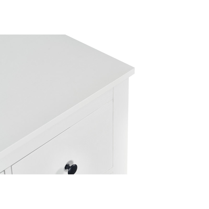 Blanc moderne, commode à 9 tiroirs, entrée, tiroirs spacieux, essentiels, texture lisse contemporaine, chambre à coucher, accessoires, imperméable,
