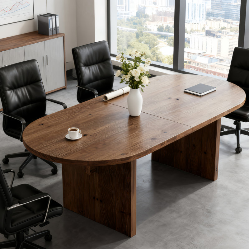 160cm Solid Wood Oval Conference Table