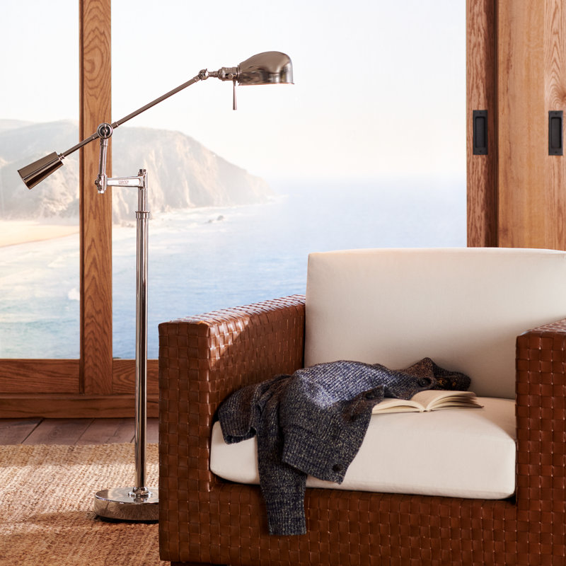 Boom Task Floor Lamp, Polished Nickel