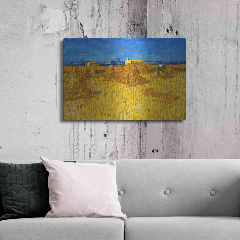 «Récolte de maïs en Provence» par MASTERS, H 24 po x l 36 po