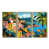 Toile avec cadre flottant or