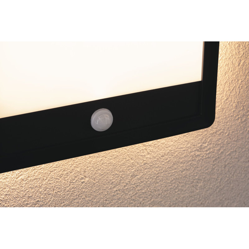 4.7cm H Integrated LED Outdoor Ceiling Light, Black