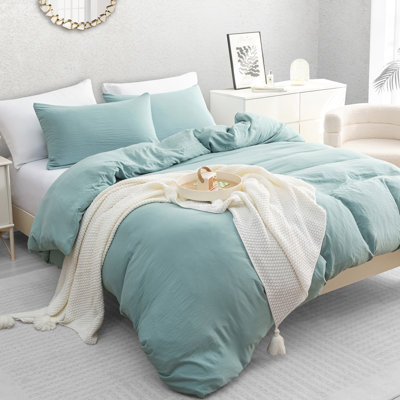 Microfiber Solid Colour Duvet Cover Set