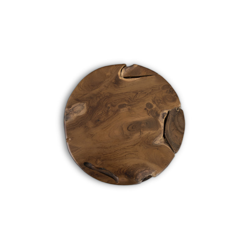Chunk Teak Side Table Round