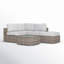 Ensemble de conversation modulaire avec coussins 3 pièces Demarest
