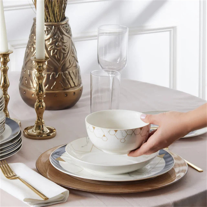 Piece Bone China Dinnerware Set - Service for 6