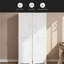 Armoire de rangement haute avec 4 portes, tablette réglable, support de porte, panneau de fibres à densité moyenne avec finition peinte, organisateur autoportant pour la salle de bain, le bureau ou l'intérieur-235315842