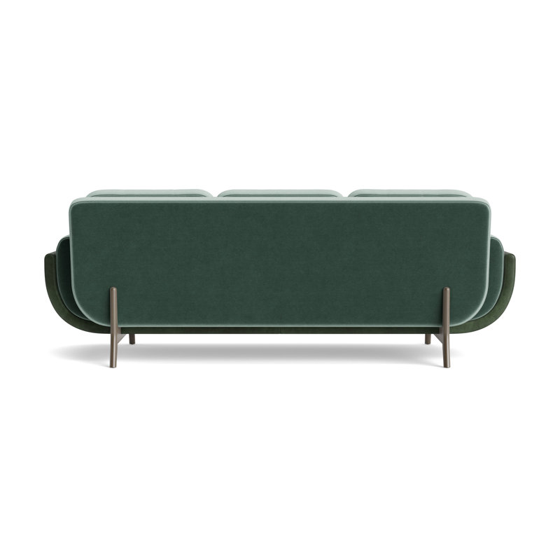Regatta 100 Sofa, Performance Velvet - Jade/Bedford - Evergreen, Driftwood