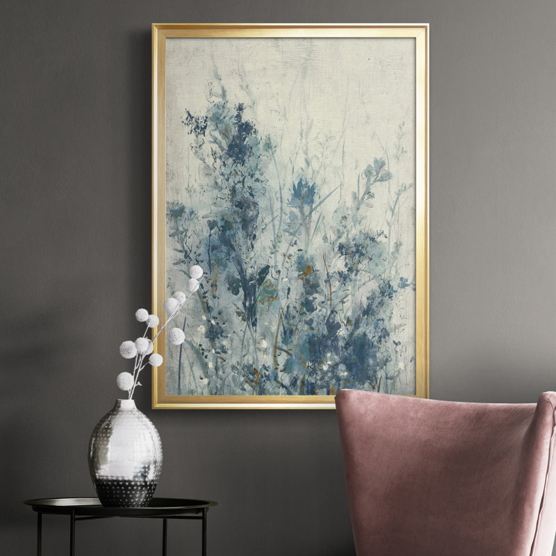 «AU CH Blue Spring I», reproduction sur toile encadrée, H 30,5 po x l 22,5 po x P 1 po, Or