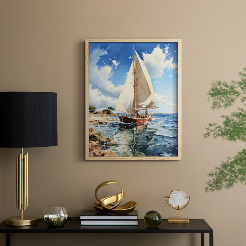 NAUTICAL Series CCCCXXIX, reproduction encadrée - bois massif, H 30 po x l 24 po