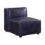 Fauteuil modulaire Birdie, cuir fleur rétro bleu