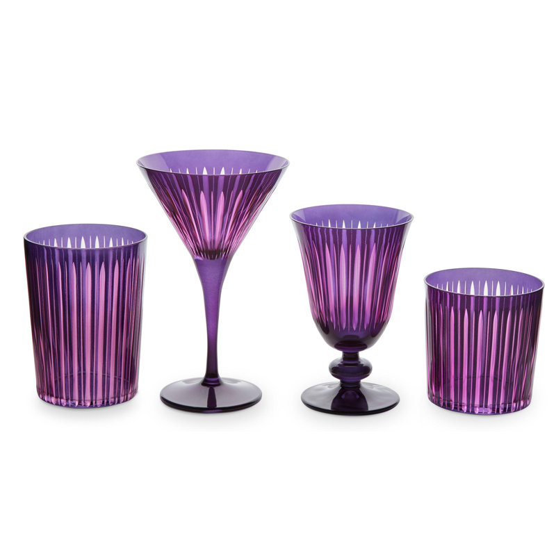 Prism Wine Glasses, Purple