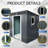 Metal Outdoor Storage Shed Black With Window And Transparent Plate